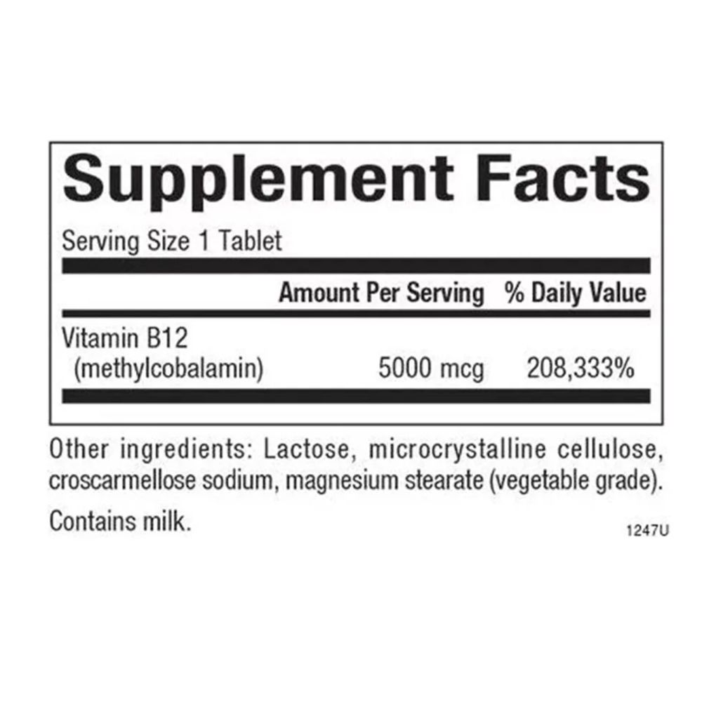 Metilkobalamin B12-Vitamin 5000 mcg, Natural Factors B12 Methylcobalamin, 2x60 tabletta Metilkobalamin B12-Vitamin 5000 mcg, Natural Factors B12 Methylcobalamin, 2x60 tabletta