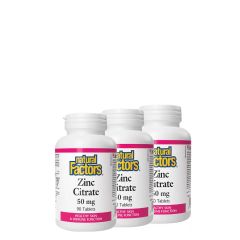 Cink Citrát 50 mg, Natural Factors Zinc Citrate, 3x90 tabletta