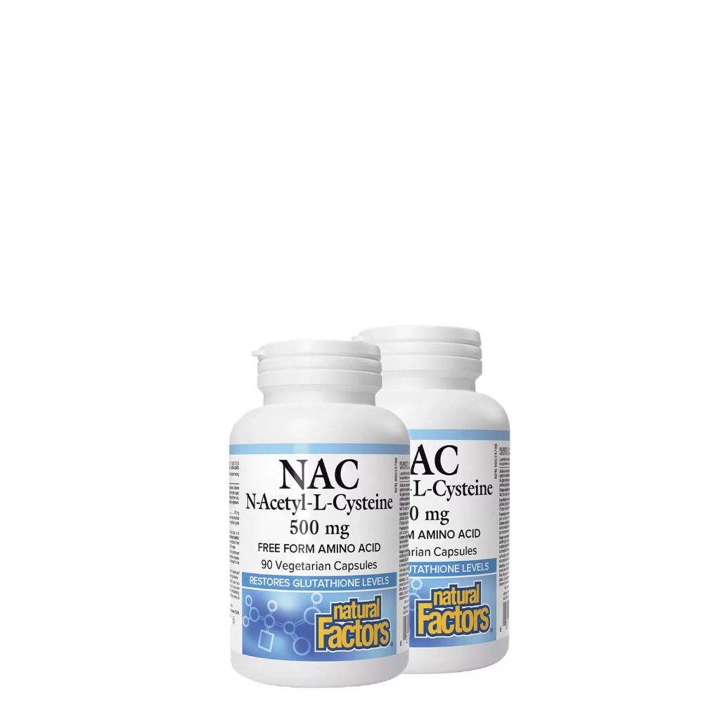 NAC 500 mg, Natural Factors N-Acetyl-L-Cysteine Amino Acid, 2x90 kapszula NAC 500 mg, Natural Factors N-Acetyl-L-Cysteine Amino Acid, 2x90 kapszula