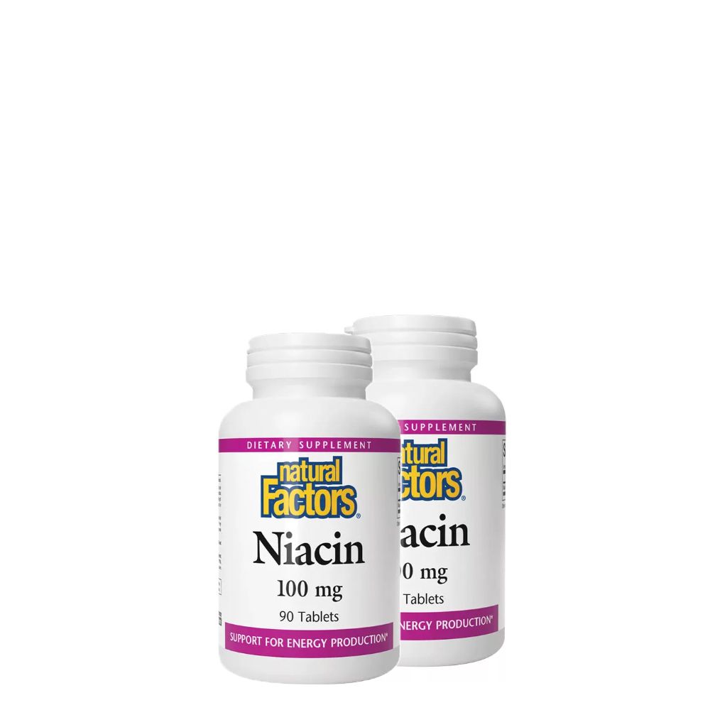 Niacin 100 mg, Natural Factors Niacin, 2x90 tabletta Niacin 100 mg, Natural Factors Niacin, 2x90 tabletta