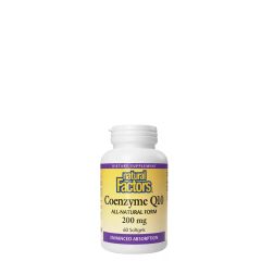 Q10 Koenzim 200 mg, Natural Factors Coenzyme Q10 100 % Natural, 60 lágykapszula
