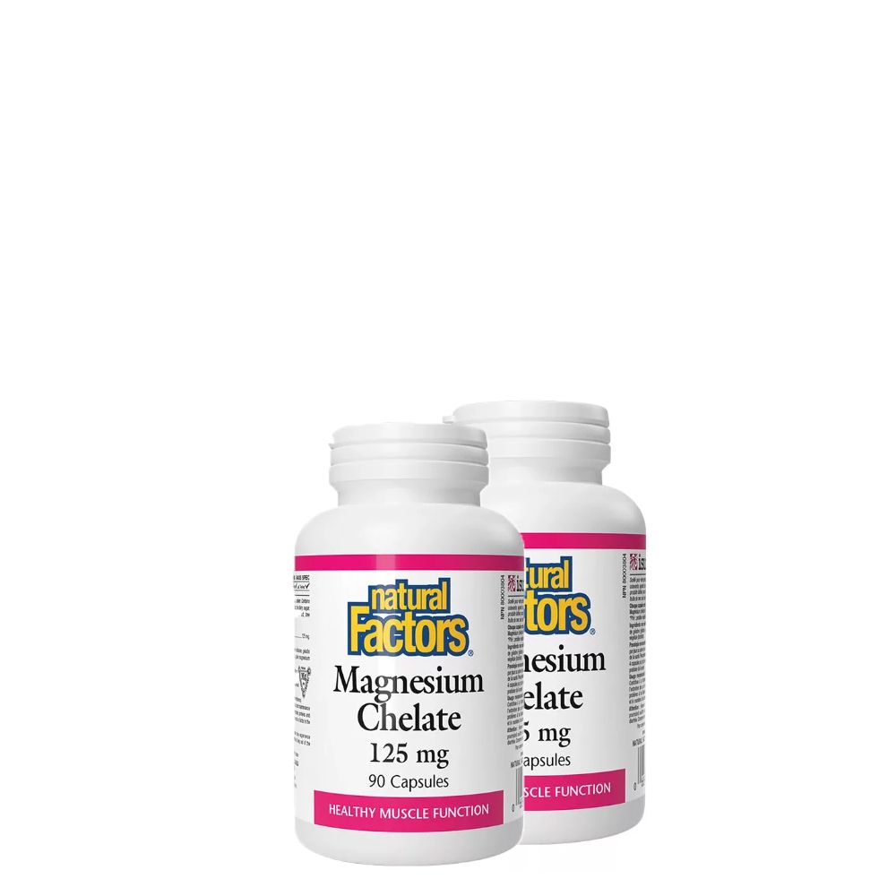 Magnézium Kelát 125 mg, Natural Factors Magnesium Chelate, 2x90 kapszula Magnézium Kelát 125 mg, Natural Factors Magnesium Chelate, 2x90 kapszula
