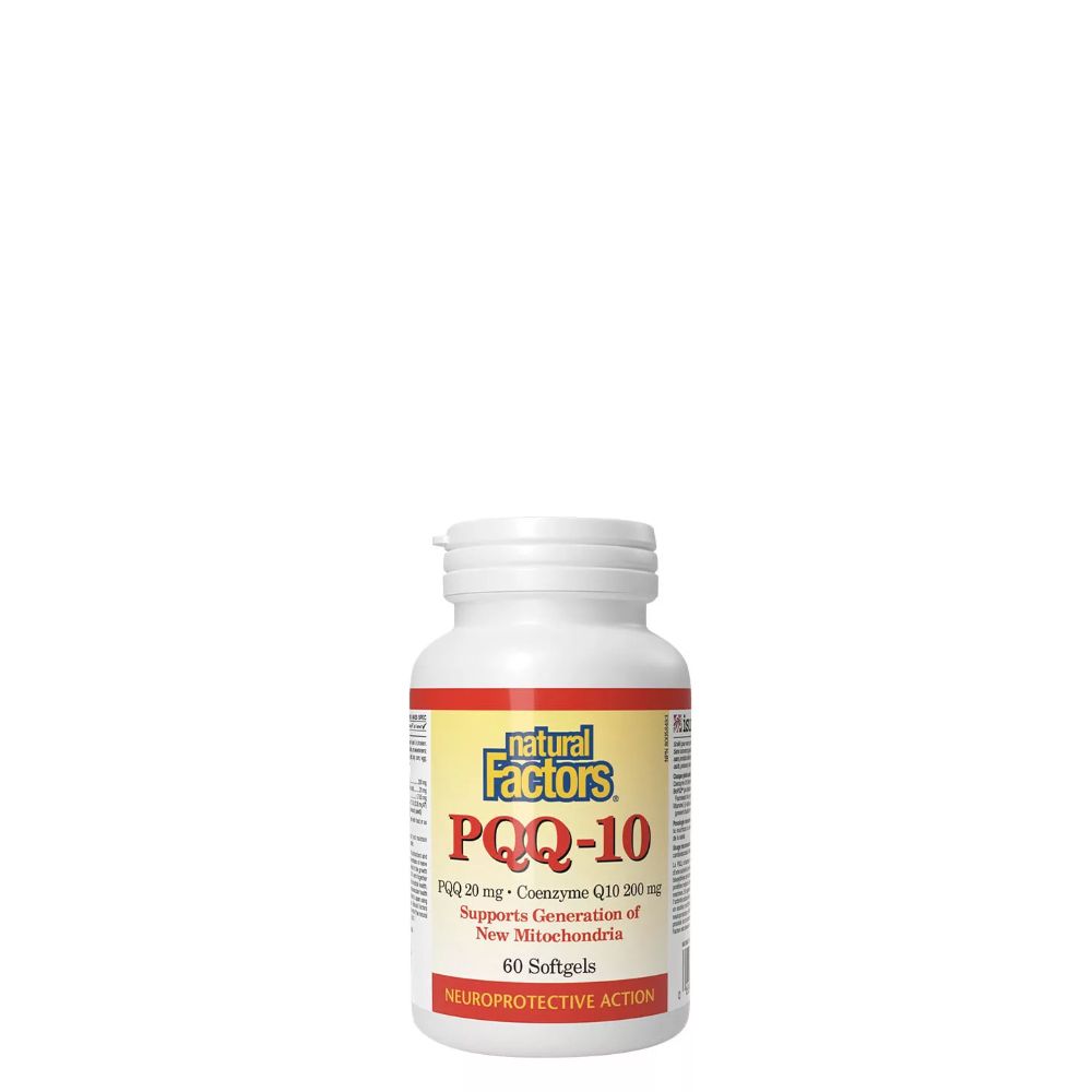 PQQ-10 20 mg, Natural Factors PQQ-10 & Q10 koenzim 200 mg, 60 lágykapszula PQQ-10 20 mg, Natural Factors PQQ-10 & Q10 koenzim 200 mg, 60 lágykapszula