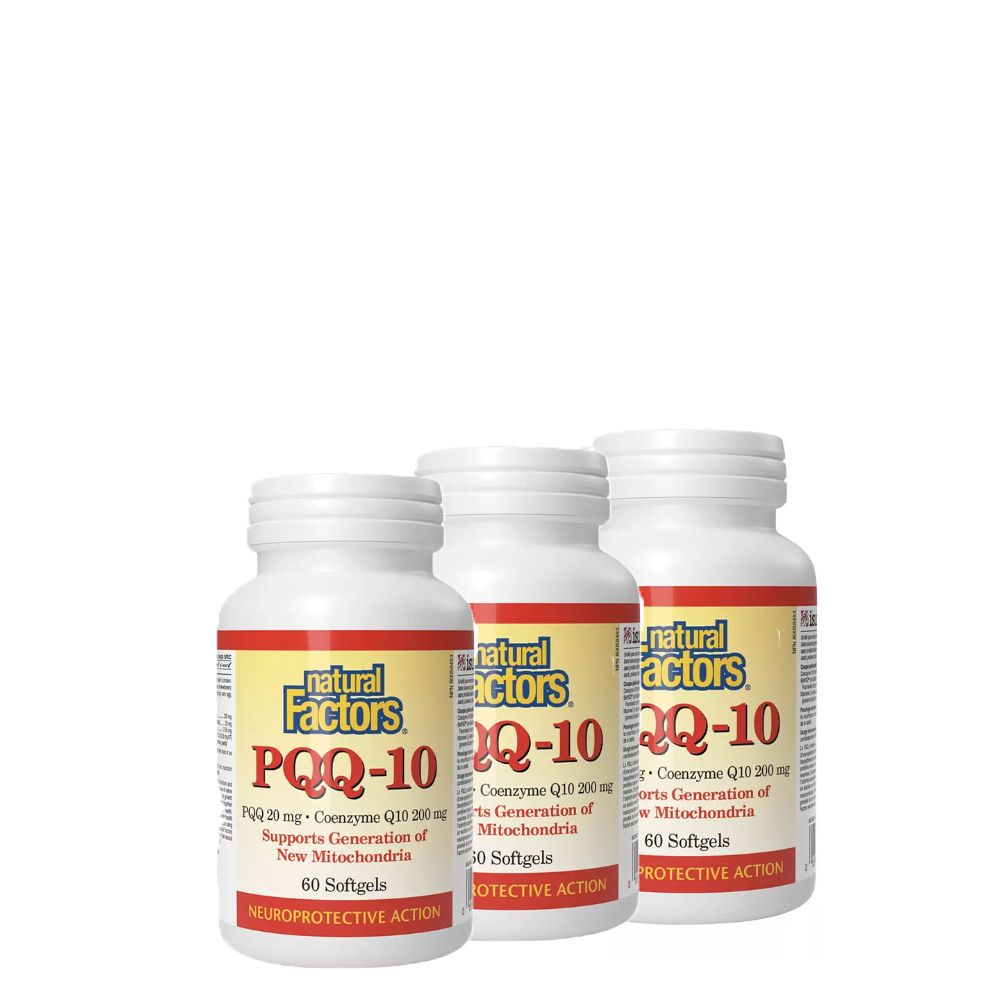 PQQ-10 20 mg, Natural Factors PQQ-10 & Q10 koenzim 200 mg, 3x60 lágykapszula PQQ-10 20 mg, Natural Factors PQQ-10 & Q10 koenzim 200 mg, 3x60 lágykapszula