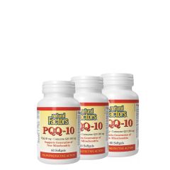 PQQ-10 20 mg, Natural Factors PQQ-10 & Q10 koenzim 200 mg, 3x60 lágykapszula