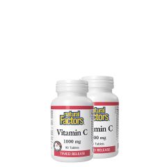 C-Vitamin 1000 mg, Natural Factors Vitamin C Time Release, 2x90 tabletta