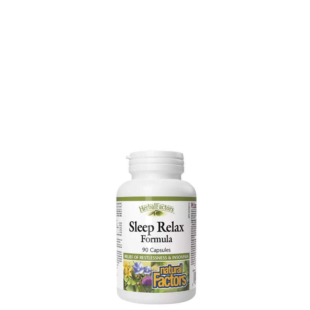 Alvás Támogató, Natural Factors Sleep Relax Formula, 90 kapszula Alvás Támogató, Natural Factors Sleep Relax Formula, 90 kapszula