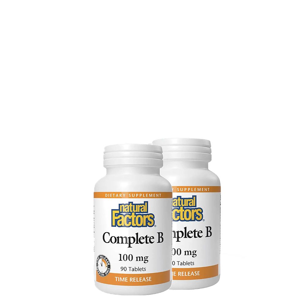 B-Vitamin Komplex, Natural Factors Complete B Time Release, 2x90 tabletta B-Vitamin Komplex, Natural Factors Complete B Time Release, 2x90 tabletta