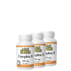 B-Vitamin Komplex, Natural Factors Complete B Time Release, 3x90 tabletta