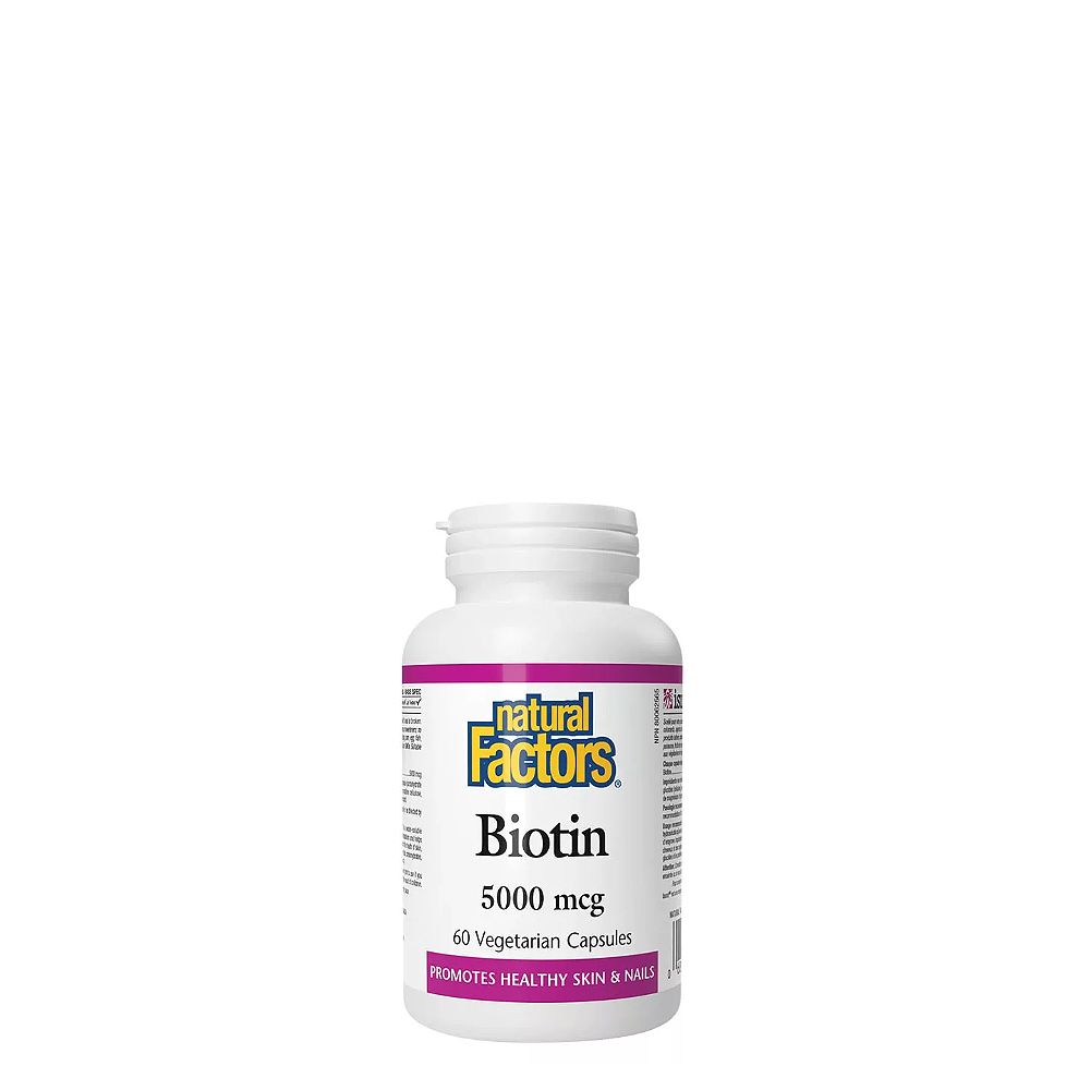 Biotin 5.000 mcg, Natural Factors Biotin, 60 kapszula Biotin 5.000 mcg, Natural Factors Biotin, 60 kapszula