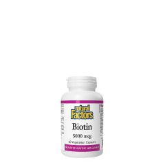 Biotin 5.000 mcg, Natural Factors Biotin, 60 kapszula