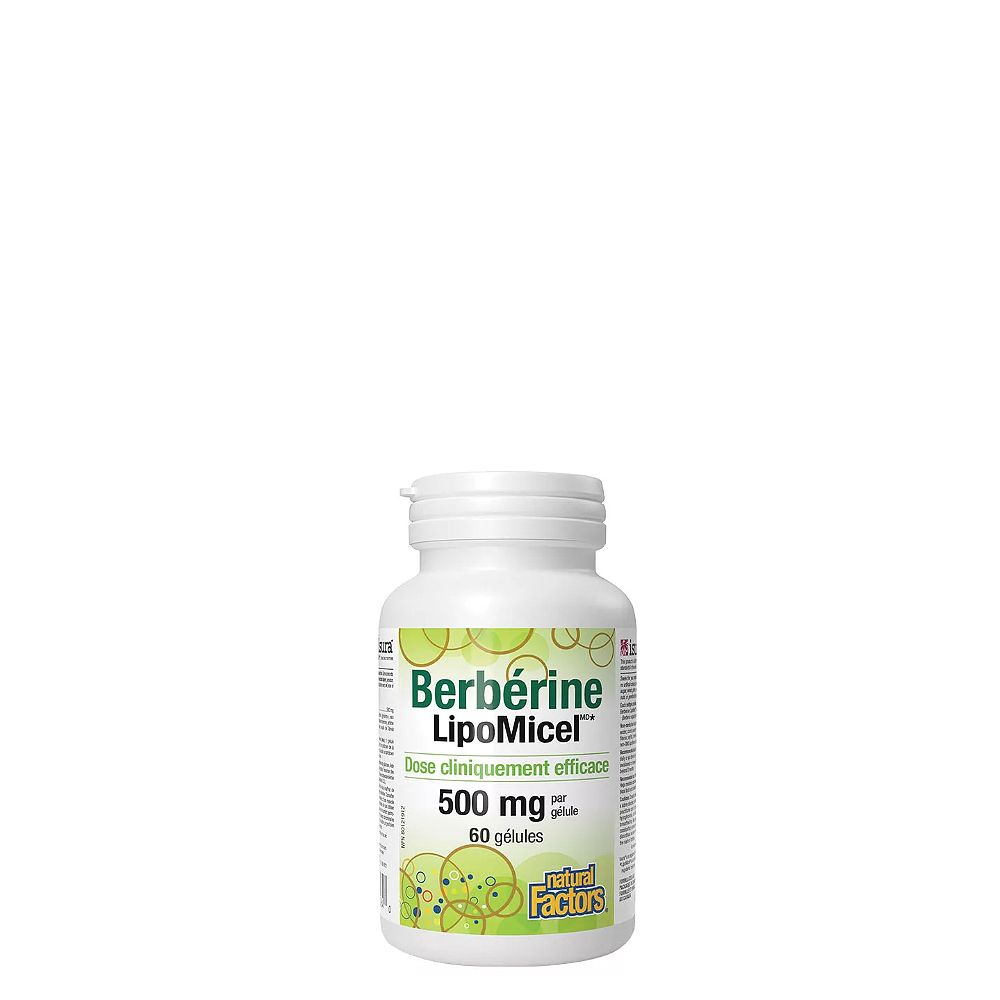 Berberin 500 mg, Natural Factors Berberine LipoMicel Matrix, 60 lágykapszula Berberin 500 mg, Natural Factors Berberine LipoMicel Matrix, 60 lágykapszula