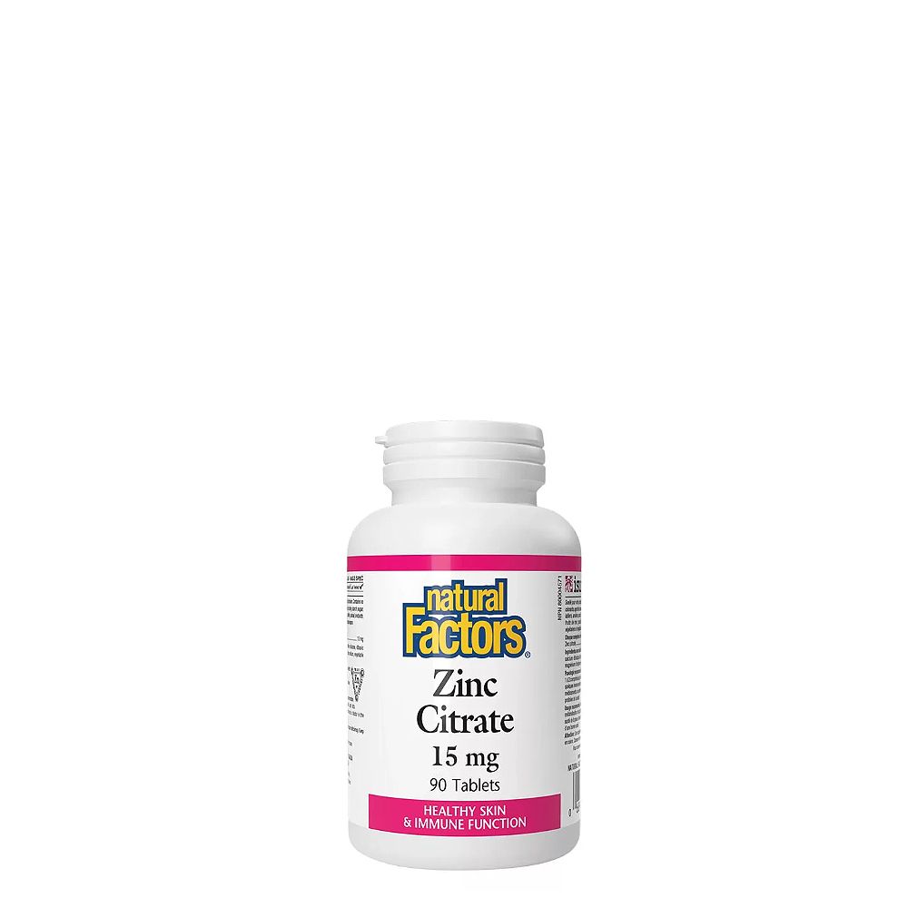 Cink Citrát 15 mg, Natural Factors Zinc Citrate, 90 tabletta Cink Citrát 15 mg, Natural Factors Zinc Citrate, 90 tabletta