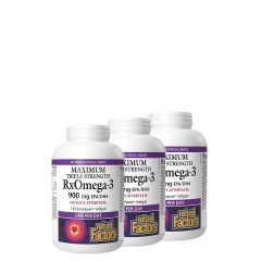 Tripla Erősségű Omega-3 900 mg, Natural Factors RxOmega-3 Maximum Triple Strength, 3x150 lágykapszula