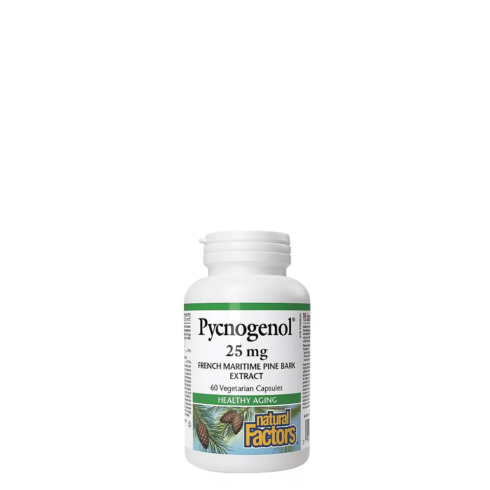 Piknogenor 25 mg Fenyőkéreg Kivonat, Natural Factors Pycnogenol Pine Bark Extract, 60 kapszula Piknogenor 25 mg Fenyőkéreg Kivonat, Natural Factors Pycnogenol Pine Bark Extract, 60 kapszula