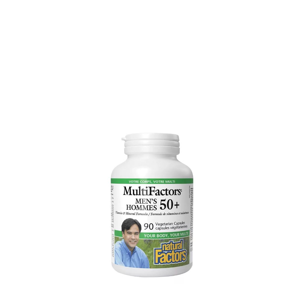 Férfi +50 Multivitamin, Natural Factors Men’s 50+ MultiFactors, 90 kapszula Férfi +50 Multivitamin, Natural Factors Men’s 50+ MultiFactors, 90 kapszula