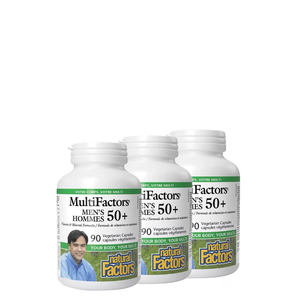 Férfi +50 Multivitamin, Natural Factors Men’s 50+ MultiFactors, 3x90 kapszula Férfi +50 Multivitamin, Natural Factors Men’s 50+ MultiFactors, 3x90 kapszula
