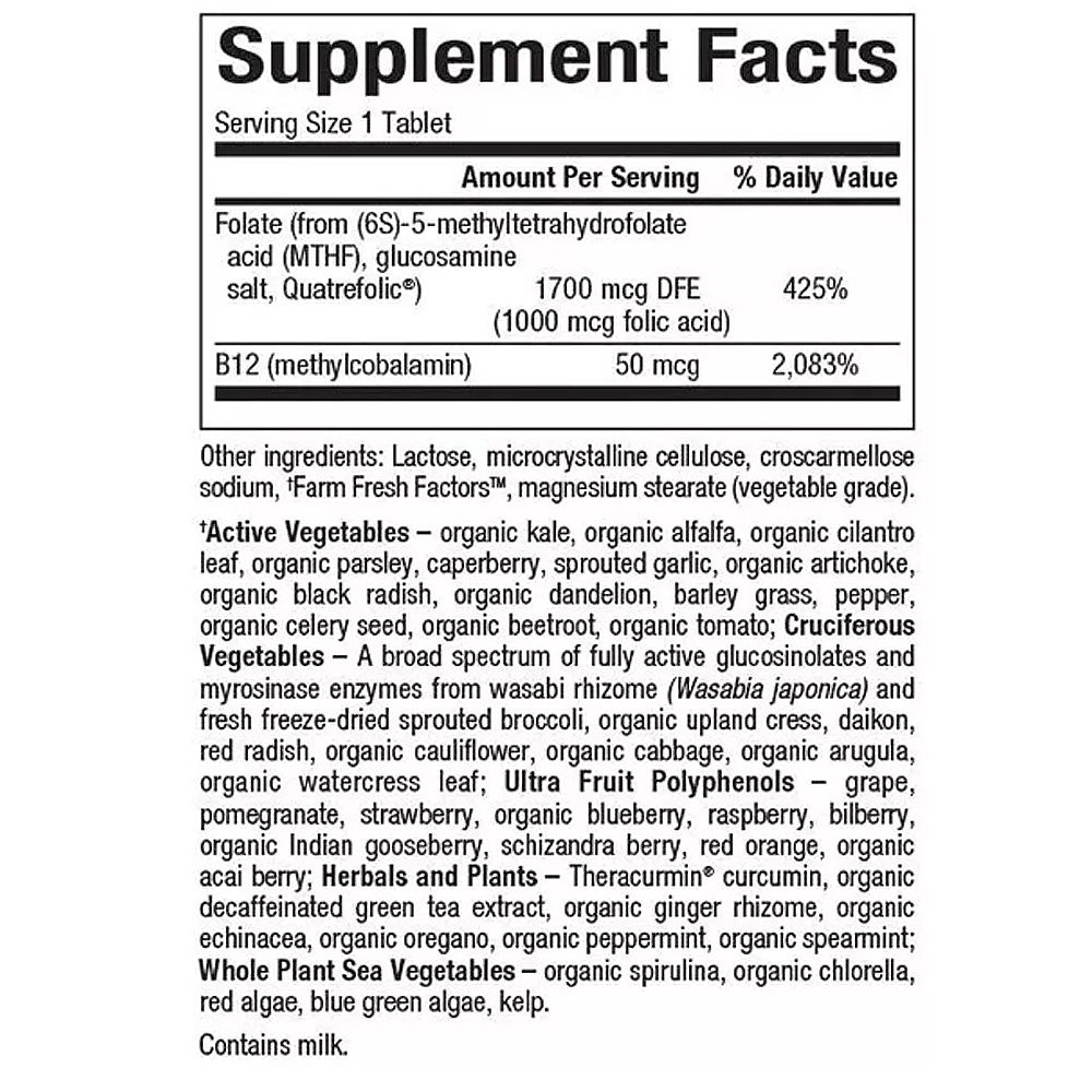 BioCoenzymated Methylfolate, Natural Factors BioCoenzymated, 60 tabletta BioCoenzymated Methylfolate, Natural Factors BioCoenzymated, 60 tabletta