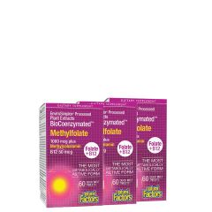 BioCoenzymated Methylfolate, Natural Factors BioCoenzymated, 3x60 tabletta