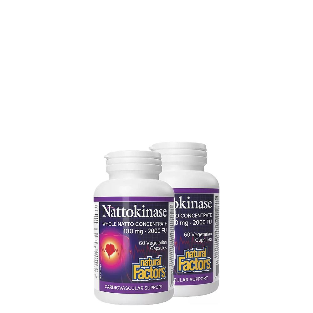 Nattokináz 100 mg, Natural Factors Nattokinase, 2x60 kapszula Nattokináz 100 mg, Natural Factors Nattokinase, 2x60 kapszula