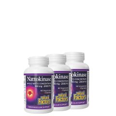 Nattokináz 100 mg, Natural Factors Nattokinase, 3x60 kapszula