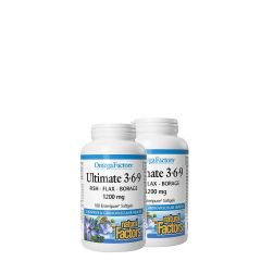 Omega 3-6-9 1200 mg, Natural Factors Ultimate, 2x90 lágykapszula