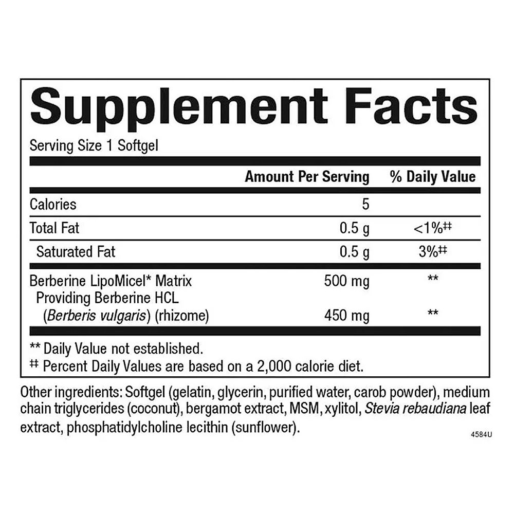 Berberine 500 mg, Natural Factors Berberine LipoMicel Matrix, 90 lágykapszula Berberine 500 mg, Natural Factors Berberine LipoMicel Matrix, 90 lágykapszula