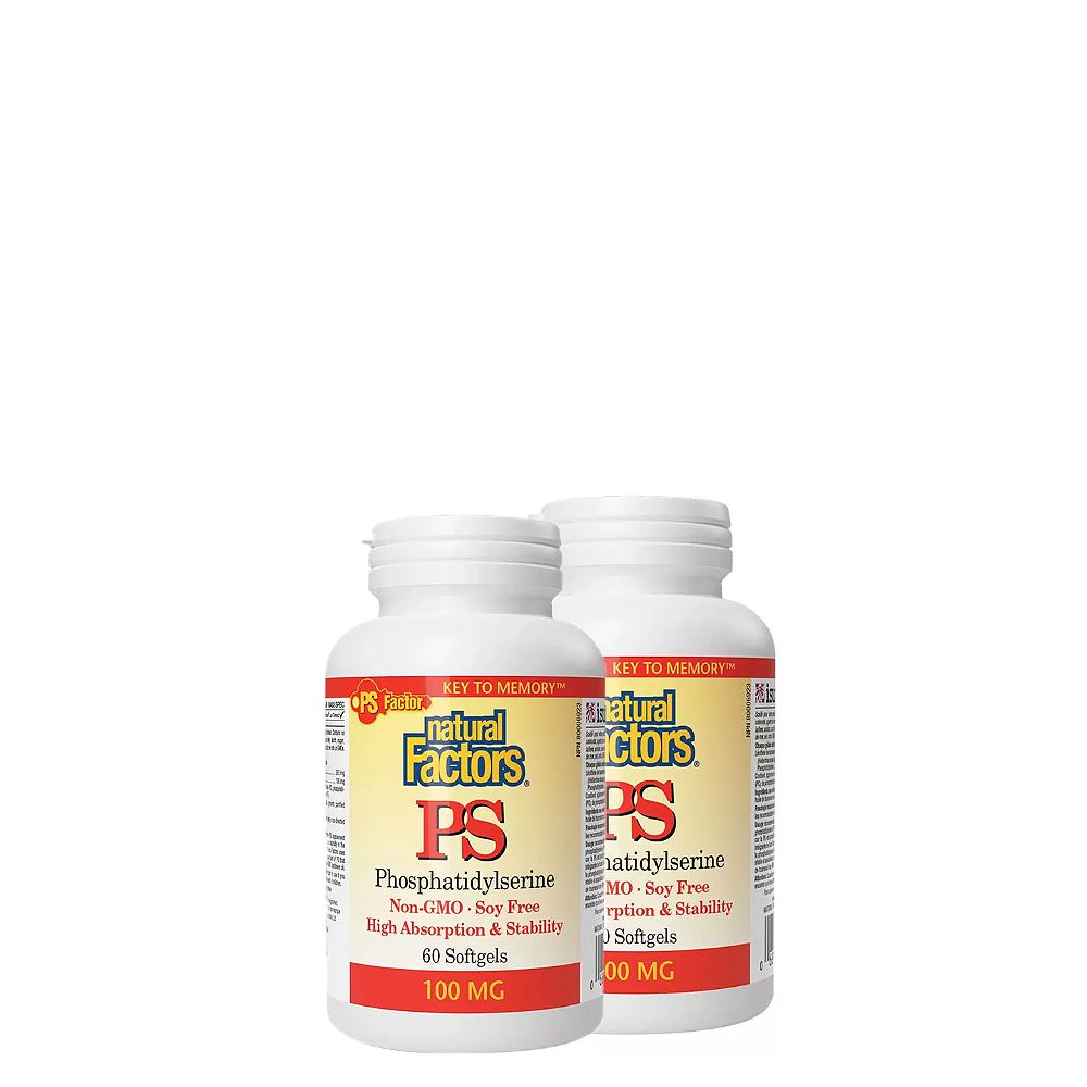 PS foszfatidil-szerin 100 mg, Natural Factors Phosphatidylserine, 3x60 lágykapszula PS foszfatidil-szerin 100 mg, Natural Factors Phosphatidylserine, 3x60 lágykapszula