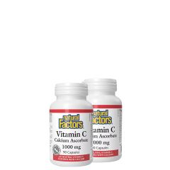 C-vitamin Kalcium-Aszkorbát 1000 mg, Natural Factors Vitamin C Calcium Ascorbate, 2x90 kapszula