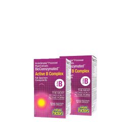 Aktív B-Komplex, Natural Factors Biokoenymated Active B Complex, 2x120 kapszula