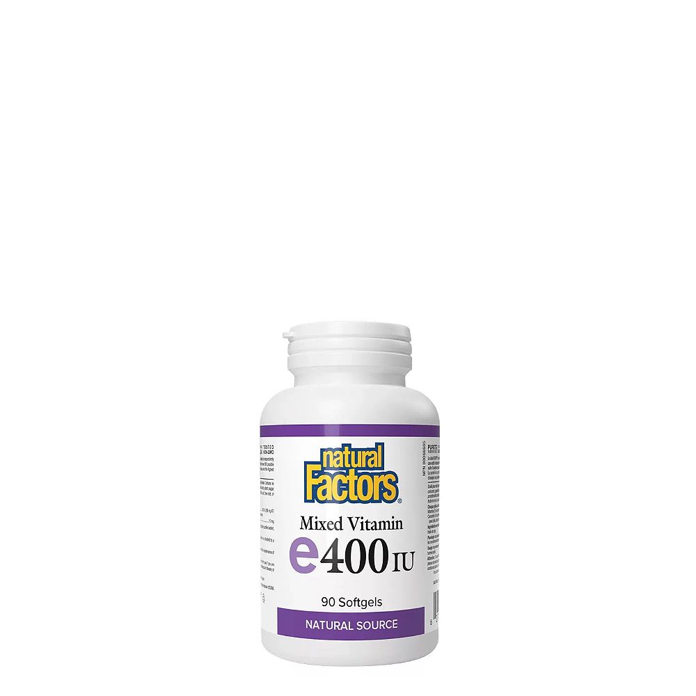 E-Vitamin 400 IU, Natural Factors Mixed Vitamin-E, 90 lágykapszula E-Vitamin 400 IU, Natural Factors Mixed Vitamin-E, 90 lágykapszula