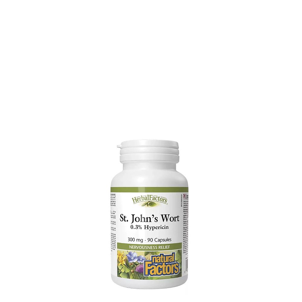 Orbáncfű 300 mg, Natural Factors St. John's Wort, 90 kapszulás Orbáncfű 300 mg, Natural Factors St. John's Wort, 90 kapszulás