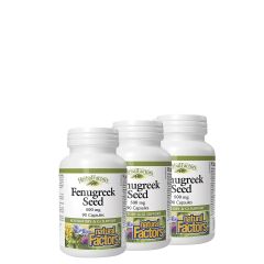 Görögszéna mag 500 mg, Natural Factors Fenugreek Seed, 3x90 kapszula
