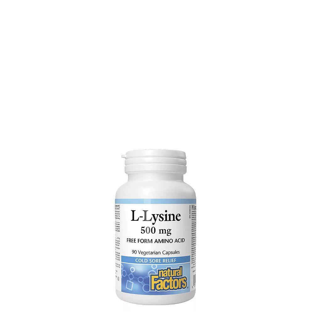 L-lizin Aminosav 500 mg, Natural Factors L-Lysine Amino Acid, 90 kapszula L-lizin Aminosav 500 mg, Natural Factors L-Lysine Amino Acid, 90 kapszula