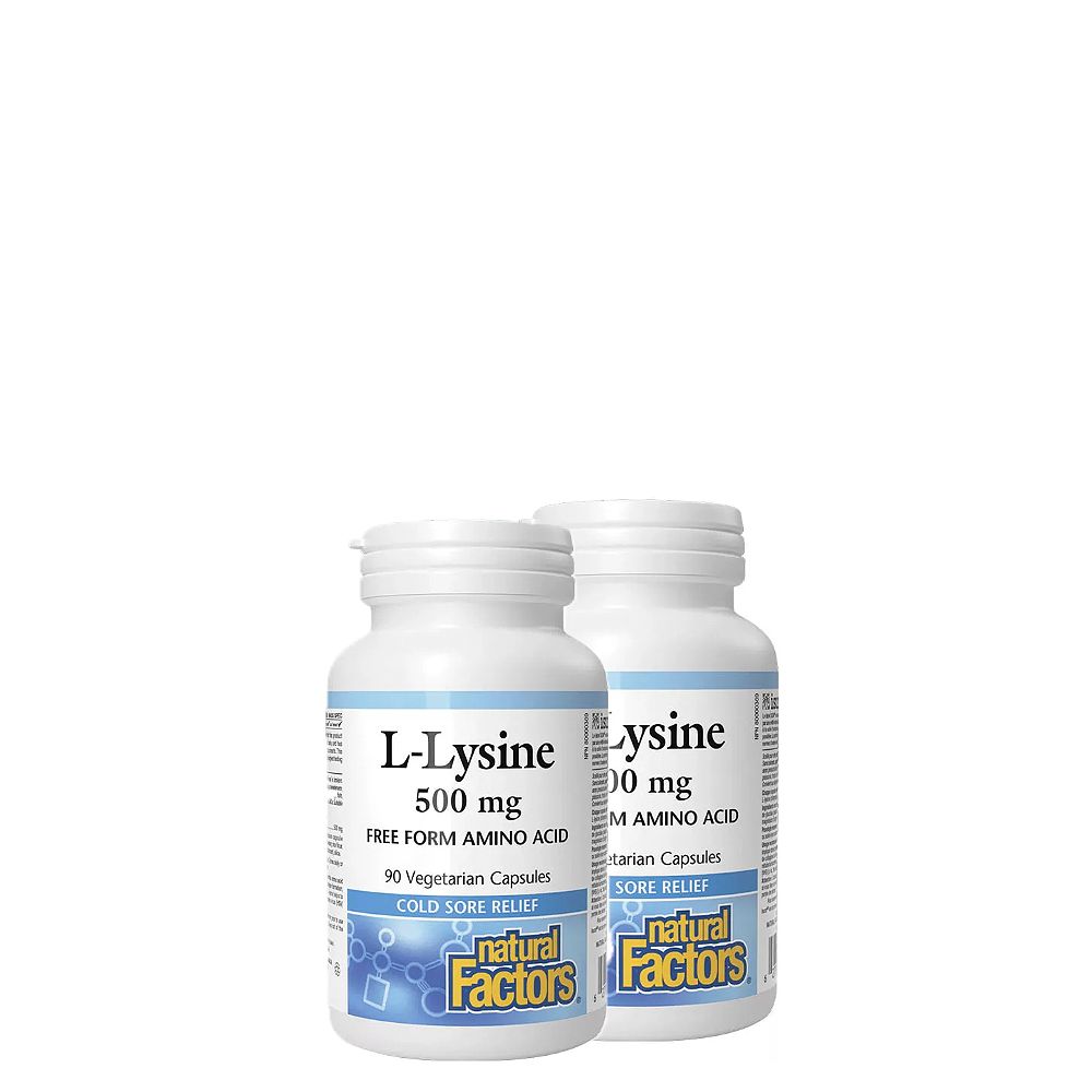 L-lizin Aminosav 500 mg, Natural Factors L-Lysine Amino Acid, 2x90 kapszula L-lizin Aminosav 500 mg, Natural Factors L-Lysine Amino Acid, 2x90 kapszula