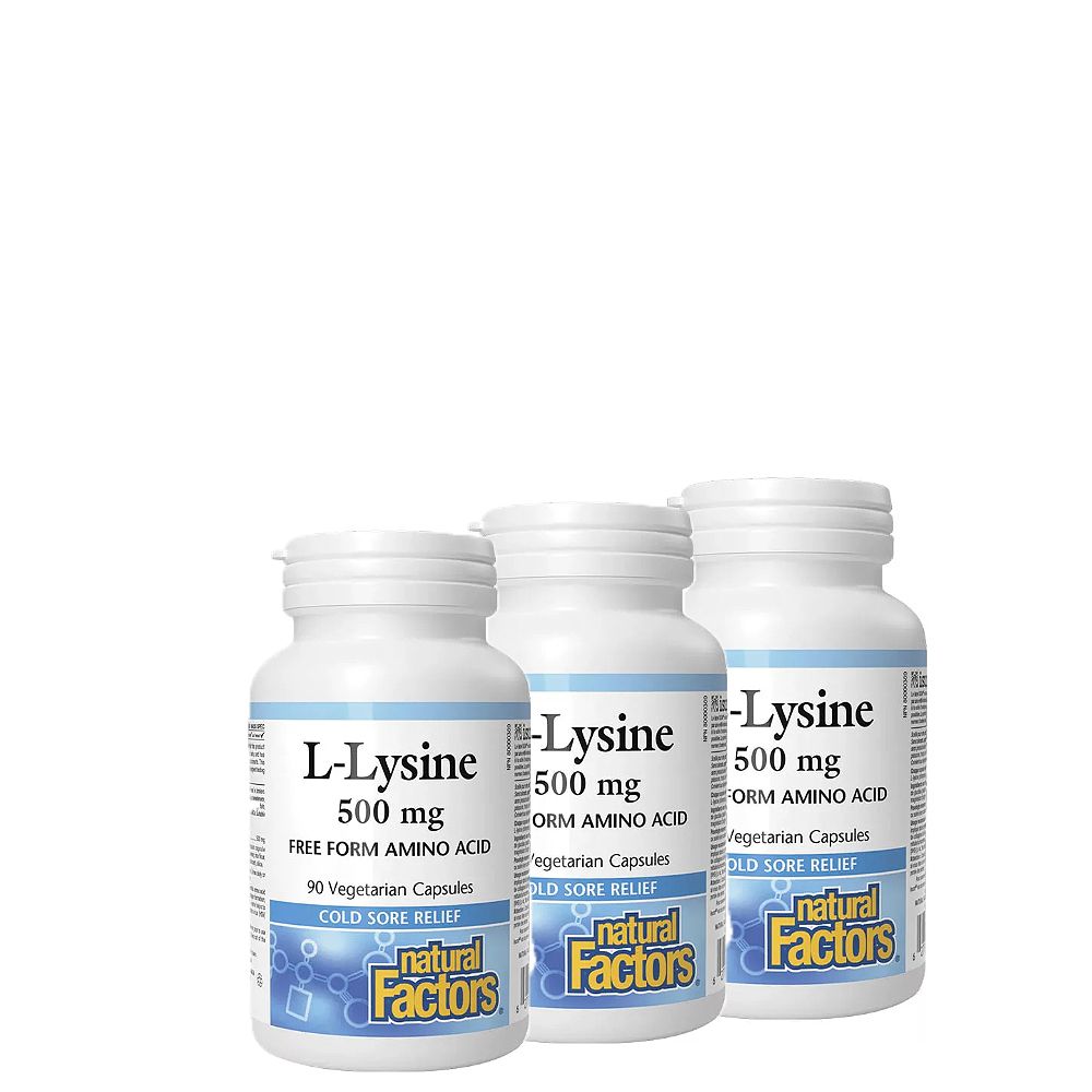 L-lizin Aminosav 500 mg, Natural Factors L-Lysine Amino Acid, 3x90 kapszula L-lizin Aminosav 500 mg, Natural Factors L-Lysine Amino Acid, 3x90 kapszula