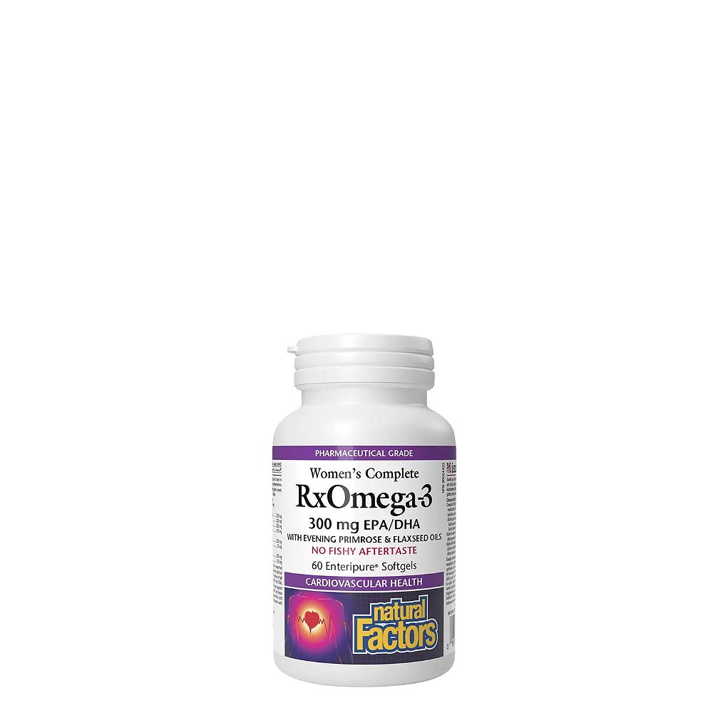 Női Komplet RxOmega-3 300 mg, Natural Factors Women’s Complete RxOmega EPA/DHA, 60 lágykapszula Női Komplet RxOmega-3 300 mg, Natural Factors Women’s Complete RxOmega EPA/DHA, 60 lágykapszula