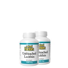 Unbleached Lecithin 1200 mg, Natural Factors Unbleached Lecithin, 2x90 lágykapszula
