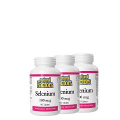 Szelén 100 mcg, Natural Factors Selenium, 3x90 tabletta