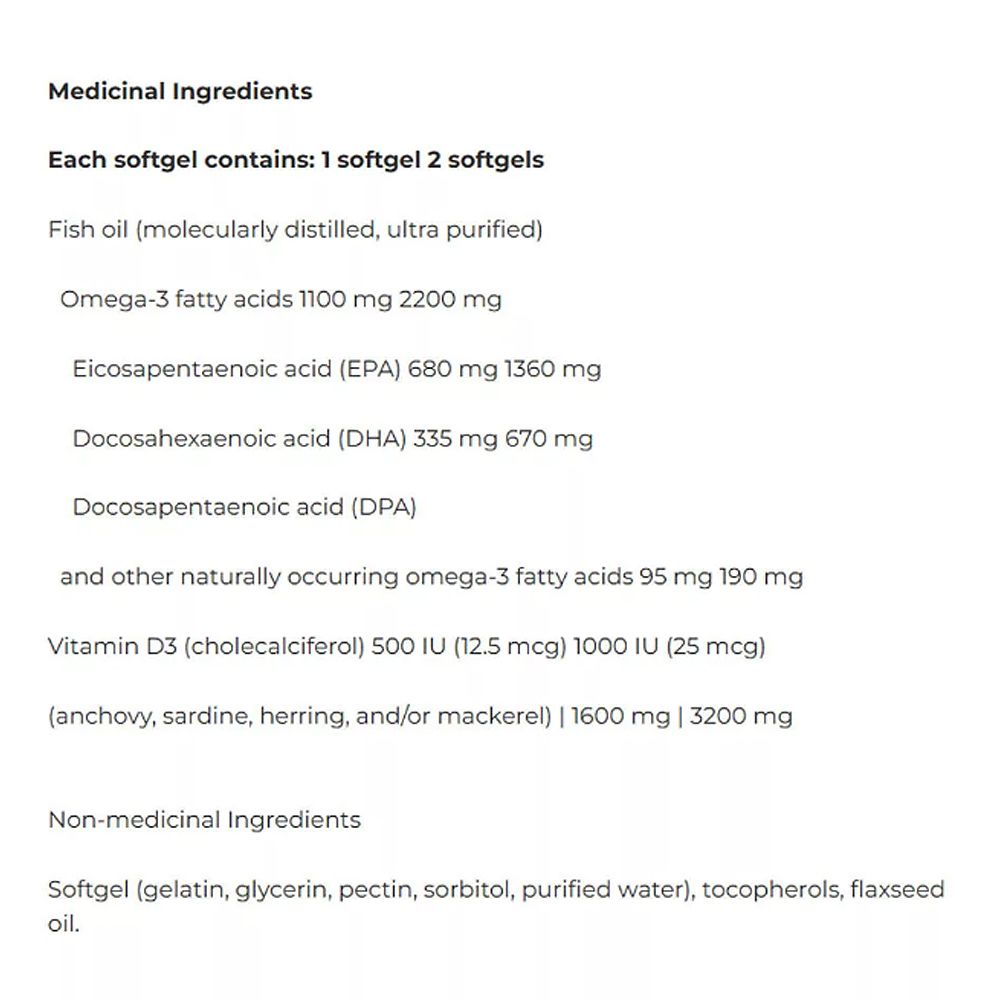 Omega-3 2200 mg + D3 1000 IU, Natural Factors RegenerLife Omega-3+D Ultra Strength , 3x90 lágykapszula Omega-3 2200 mg + D3 1000 IU, Natural Factors RegenerLife Omega-3+D Ultra Strength , 3x90 lágykapszula