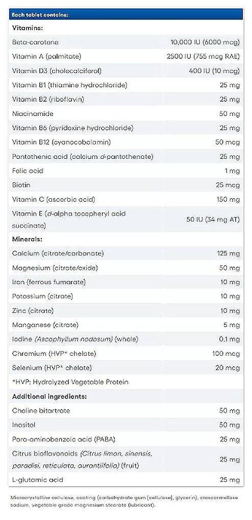 Szuper Multivitamin + Vas Komplex, Natural Factors Super Multi Plus Iron, 90 tabletta Szuper Multivitamin + Vas Komplex, Natural Factors Super Multi Plus Iron, 90 tabletta
