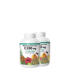 C-Vitamin 500 mg, Natural Factors Vitamin C, 2x90 rágótabletta, Gyümölcsös íz