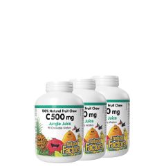 C-Vitamin 500 mg, Natural Factors Vitamin C, 3x90 rágótabletta, Gyümölcsös íz