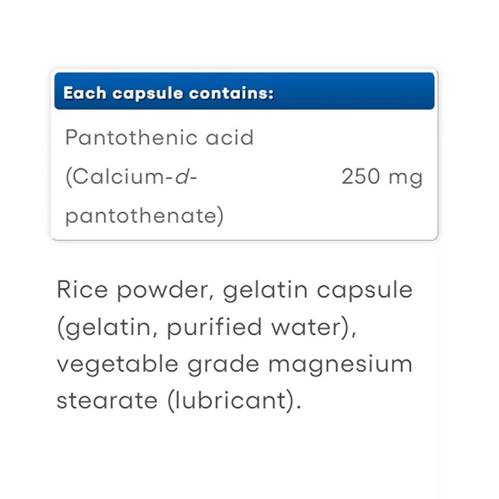 Pantoténsav 250 mg, Natural Factors Pantothenic Acid, 3x90 kapszula Pantoténsav 250 mg, Natural Factors Pantothenic Acid, 3x90 kapszula