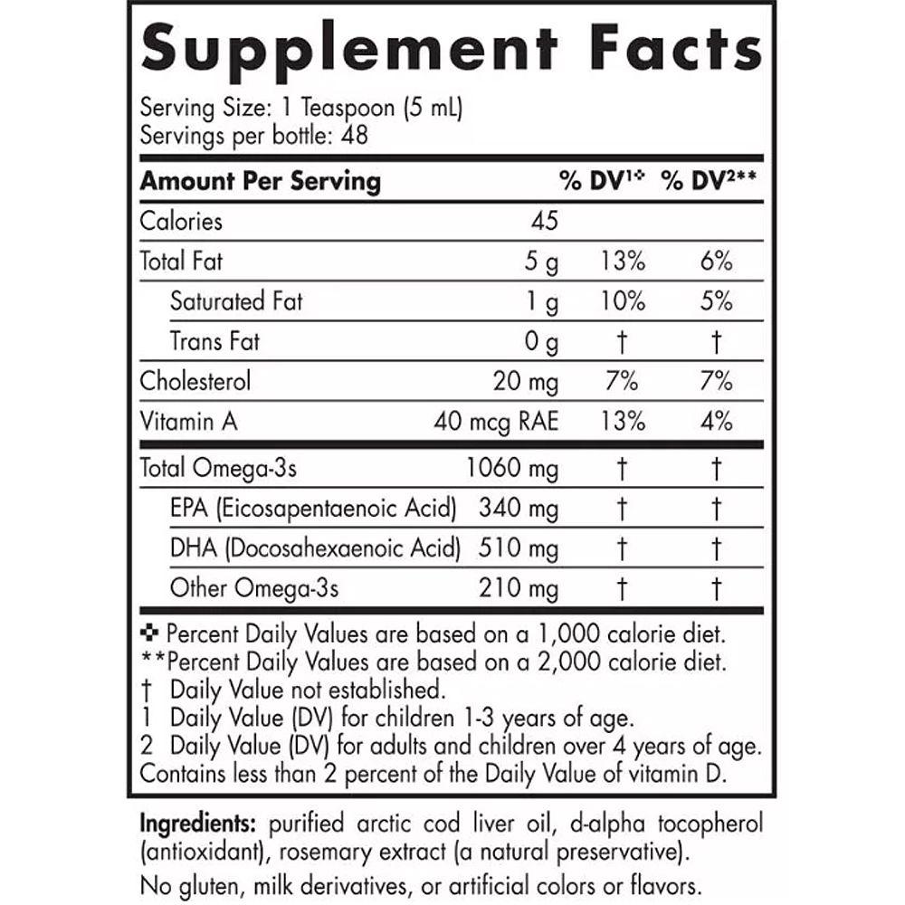 Sarkvidéki Tőkehalmáj Olaj 1060 mg, Nordic Naturals Arctic Cod Liver Oil, 237 ml Ízesítetlen Sarkvidéki Tőkehalmáj Olaj 1060 mg, Nordic Naturals Arctic Cod Liver Oil, 237 ml Ízesítetlen