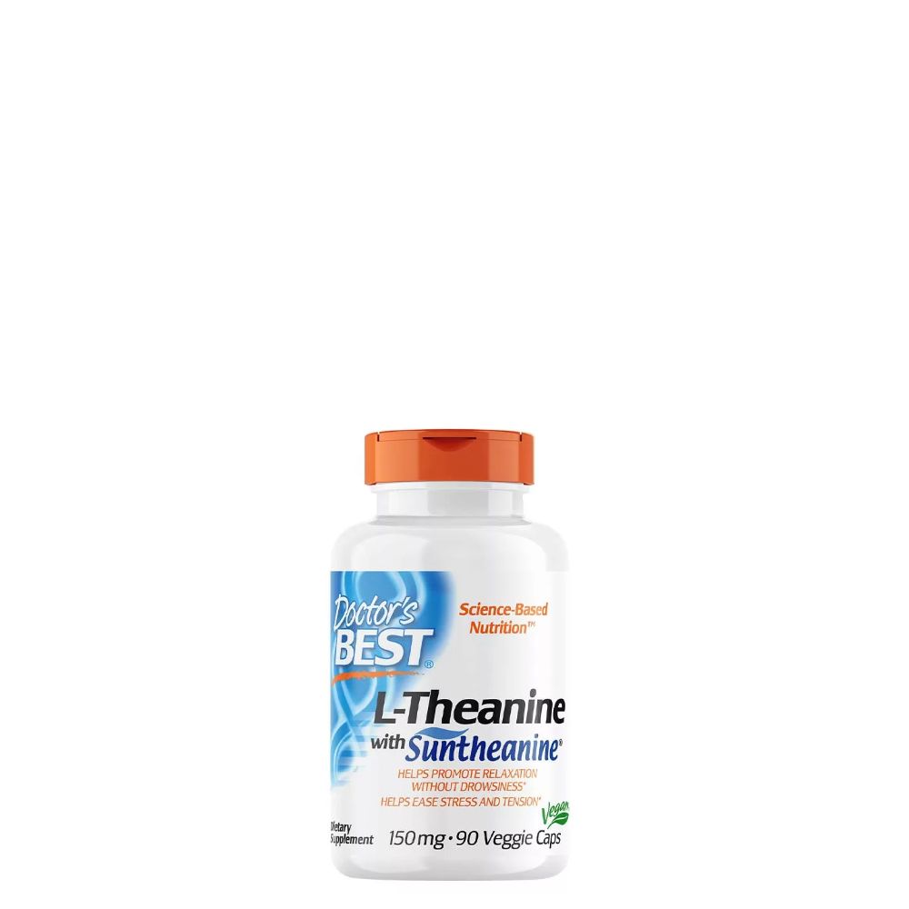 L-Theanine és Suntheanine 150 mg, Doctor's Best L-Theanine, 90 kapszula L-Theanine és Suntheanine 150 mg, Doctor's Best L-Theanine, 90 kapszula
