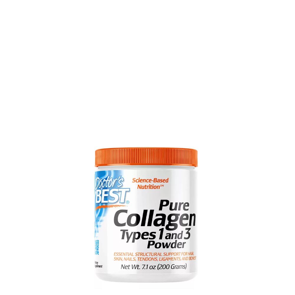 1. és 3. Típusú Tiszta Kollagén por, Doctor's Best Pure Collagen Types 1 and 3, 200 g 1. és 3. Típusú Tiszta Kollagén por, Doctor's Best Pure Collagen Types 1 and 3, 200 g
