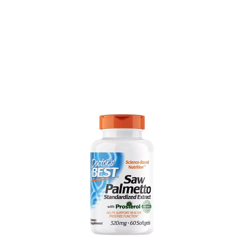 Fűrészpálma Kivonat 320 mg, Doctor's Best Saw Palmetto Standardized Extract, 60 lágykapszula Fűrészpálma Kivonat 320 mg, Doctor's Best Saw Palmetto Standardized Extract, 60 lágykapszula
