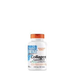 1. és 3. Típusú Kollagén + C-Vitamin 1000 mg, Doctor's Best Collagen Types 1 and 3, 180 tabletta