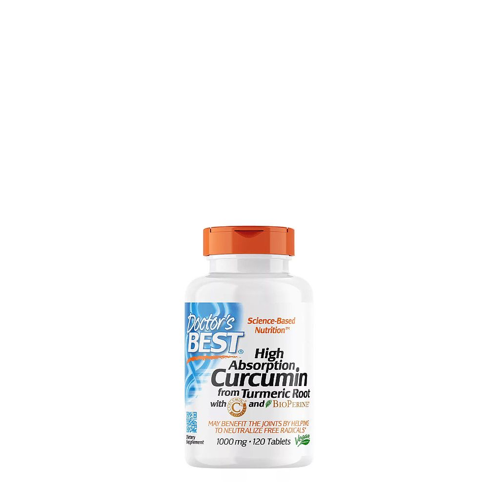 Hatékony Felszívódású Kurkumin, Doctor's Best High Absorption Curcumin, 120 tabletta Hatékony Felszívódású Kurkumin, Doctor's Best High Absorption Curcumin, 120 tabletta